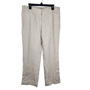 The Limited Womens Dress Pants Size 14 Cassidy Fit Slim Bootcut Linen Metallic